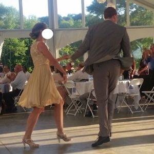 Azazie Knee-length Bridesmaids Dress Champagne